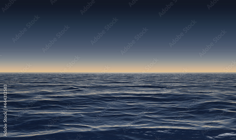 wavy sea water surface fading into light yellow blue skyline cloudless wavy sea water surface fading into light yellow blue skyline cloudless