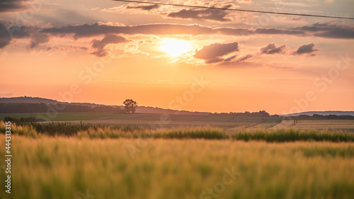 sunset in the country side