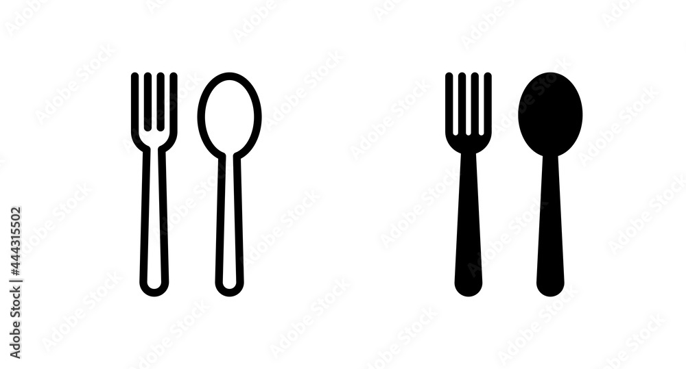 spoon and fork, retaurant icon vector spoon and fork, retaurant icon vector