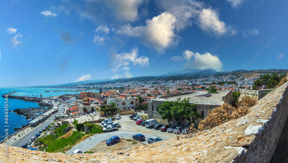 View over one part of the city Rethymno, in Crete island, Greece