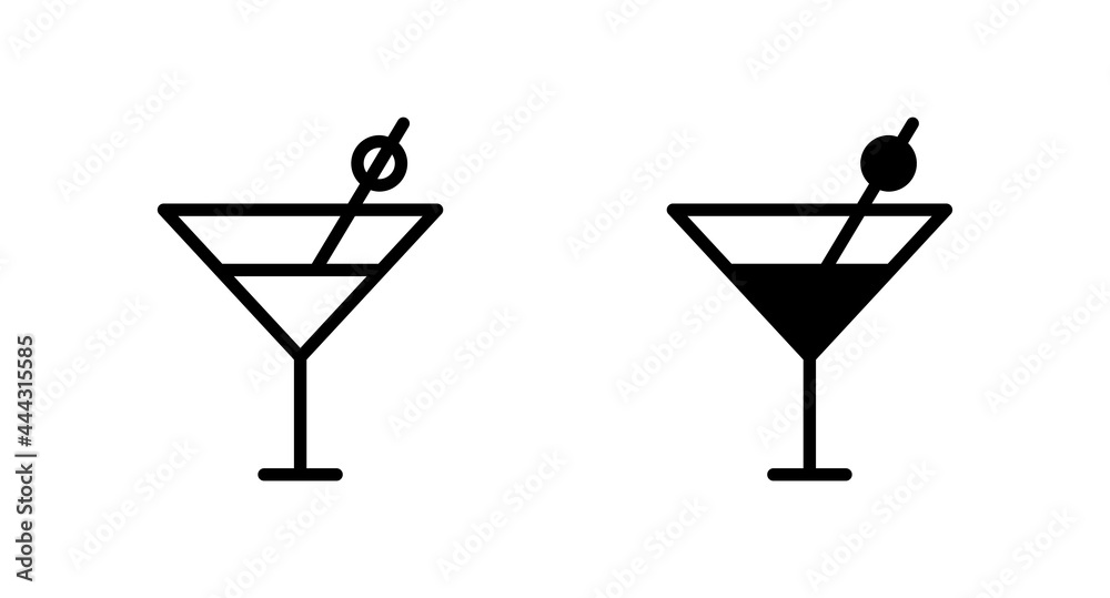 Cocktail icon vector for web, computer and mobile app Cocktail icon vector for web, computer and mobile app