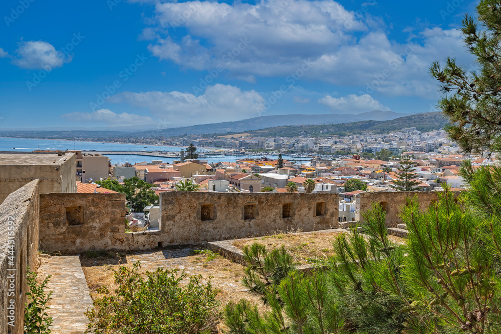 View over one part of the city Rethymno, in Crete island, Greece
