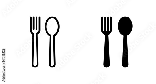 spoon and fork, retaurant icon  vector