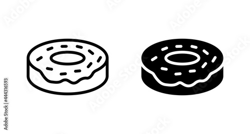 donut icon vector for web, computer and mobile app