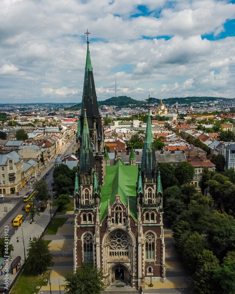Naklejka premium Saint Elizabeth church Lviv Ukraine