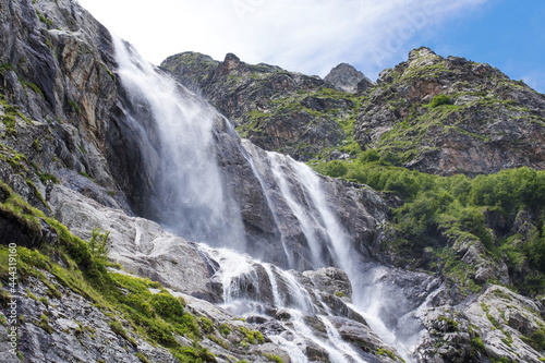 Mountain waterfall. Sofia waterfalls in the Caucasus Mountains  Arkhyz.