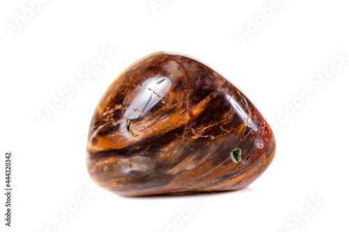 Macro mineral stone jasper on a white background