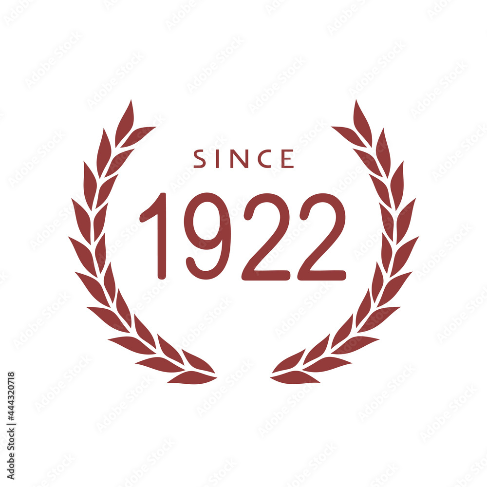 Fototapeta premium Since 1922 year symbol