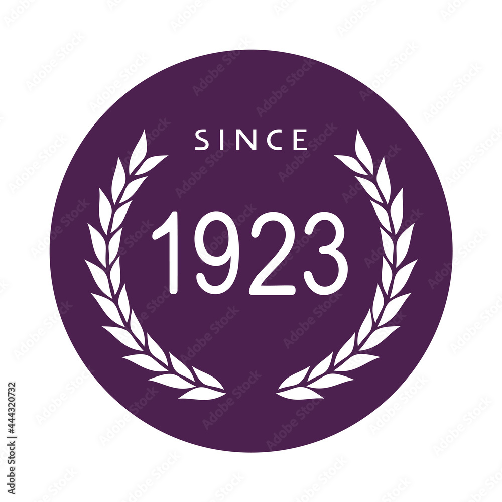 Obraz premium Since 1923 year symbol