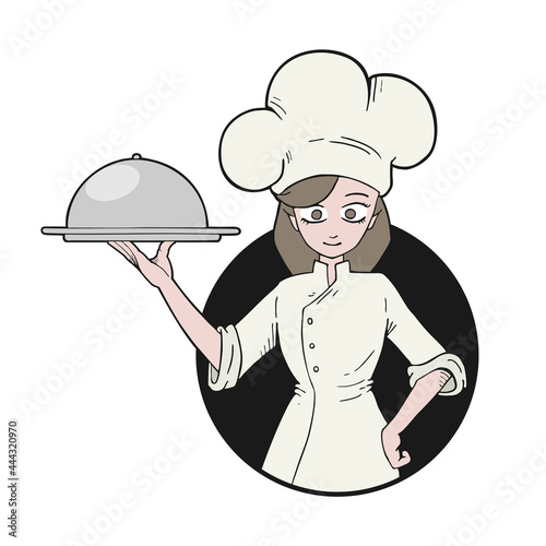 Woman chef draw