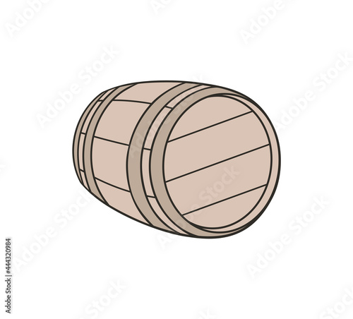 Wood barrel illustration