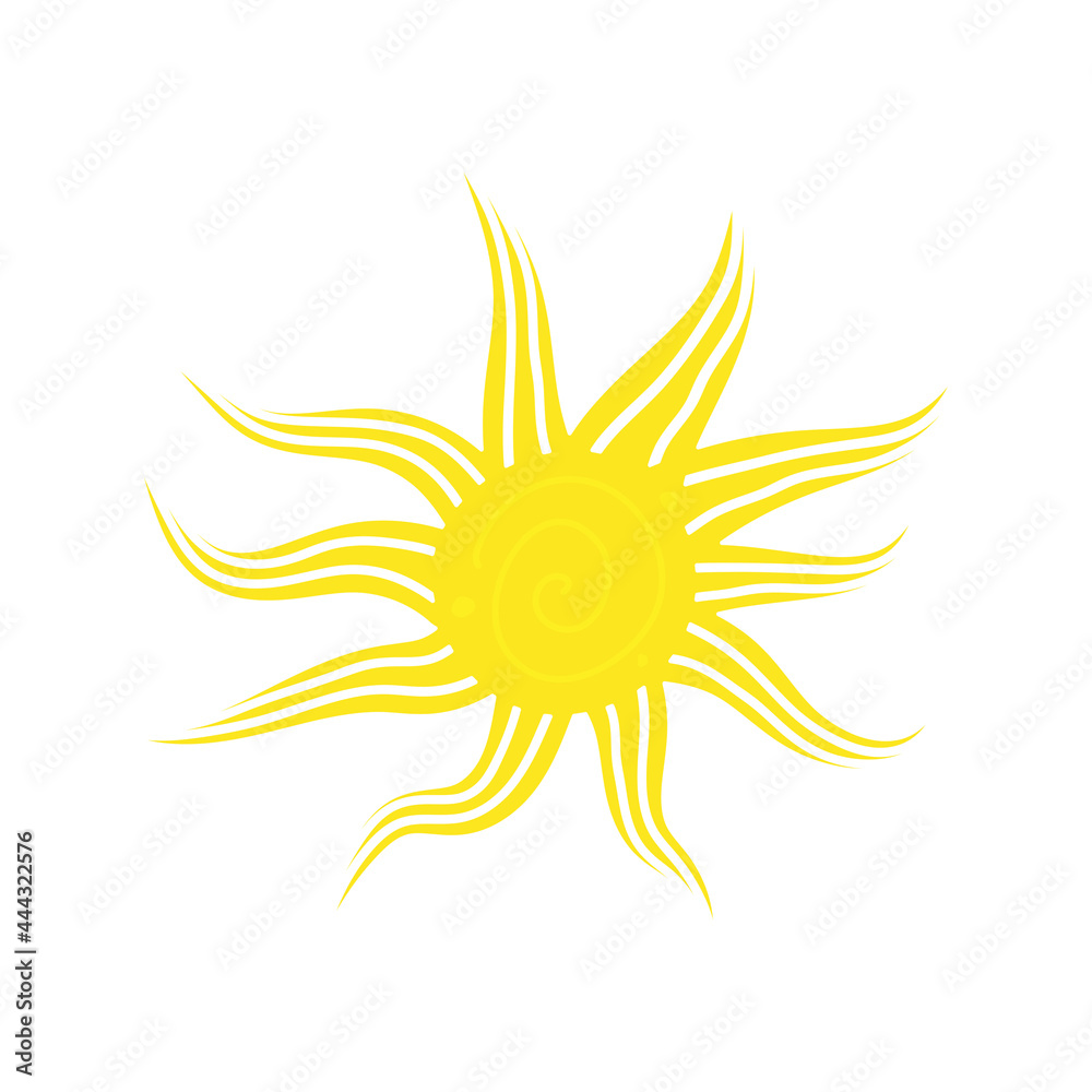  sun shine  isolated vector illustration