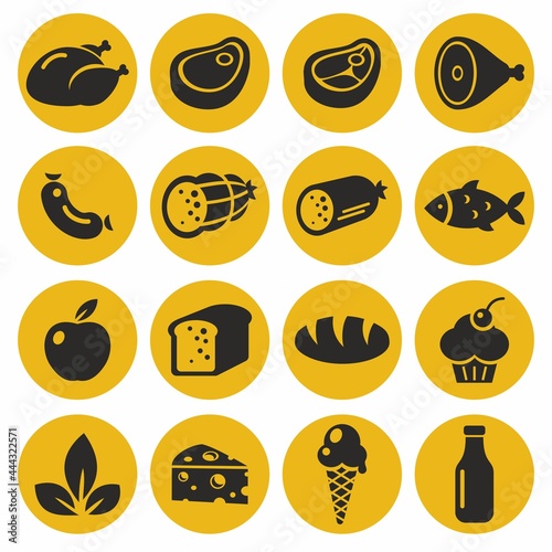 Food icons set