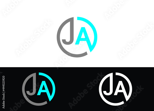 Initial Letter JA Logo or Icon Design Vector Image Template photo