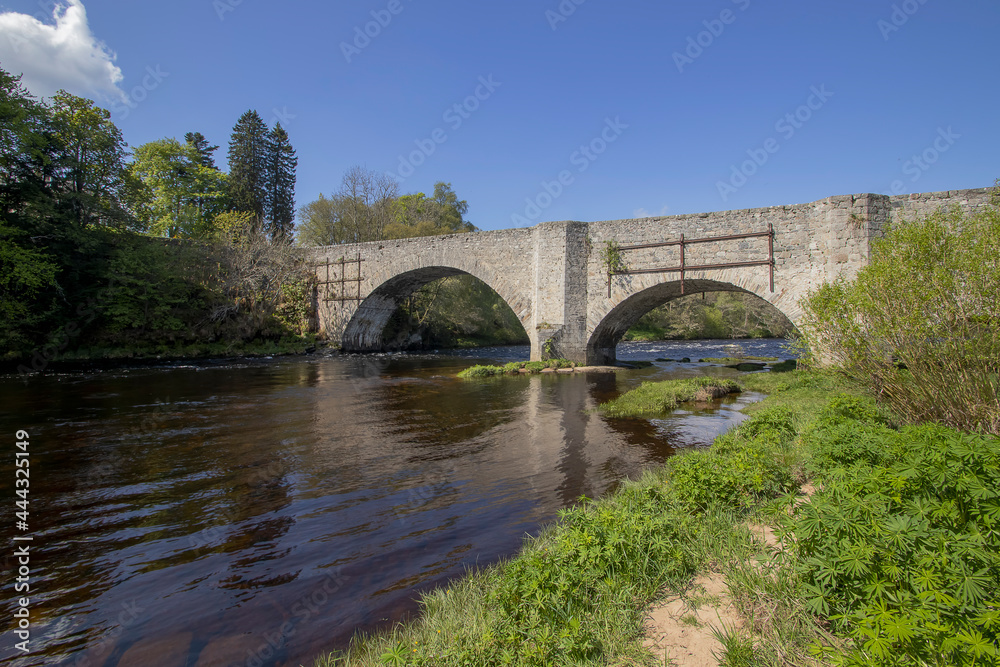 The River Spey in the Cairngorms National Park, Scottish Highlands, UK