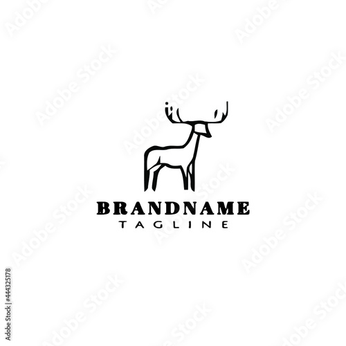 cute deer logo icon design vector vector