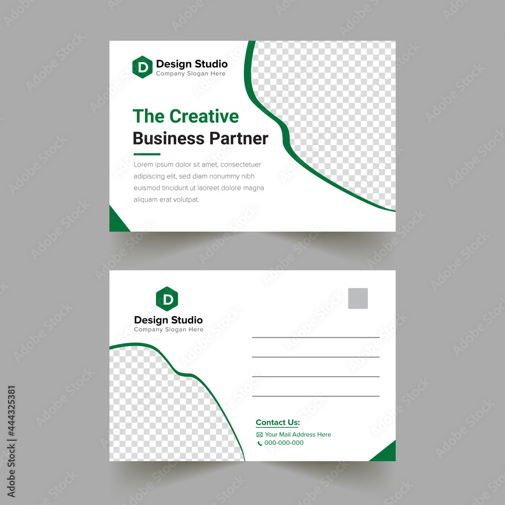 Postcard or invitation card template vector design Postcard or invitation card template vector design