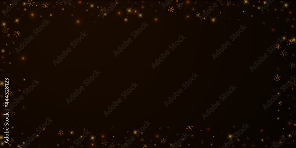 Sparse starry snow Christmas overlay. Christmas li - obrazy, fototapety, plakaty 