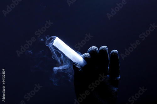 Dry Ice in production (the solid form of carbon dioxide)