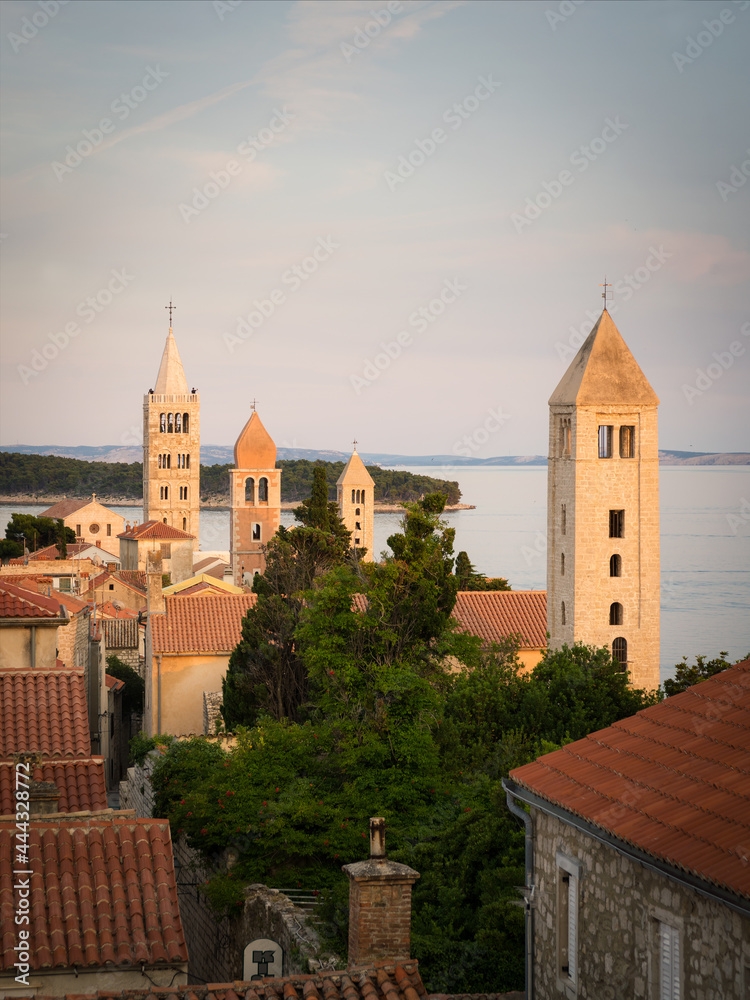 View of the  city of Rab Croatia