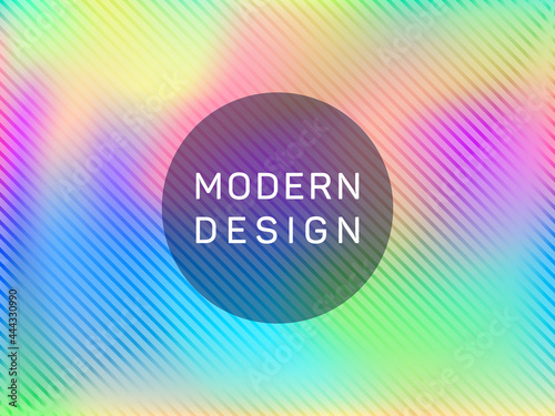 presentation holographic gradient vector template.