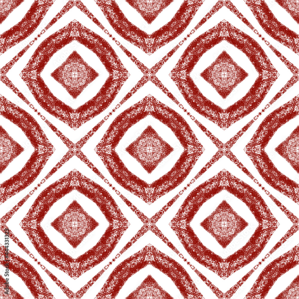 Tiled watercolor pattern. Wine red symmetrical Tiled watercolor pattern. Wine red symmetrical