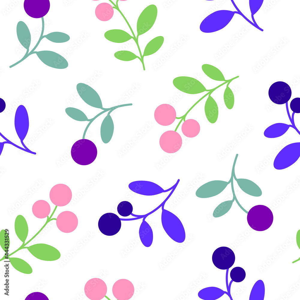 seamless pattern floral with berries. vector illustration seamless pattern floral with berries. vector illustration