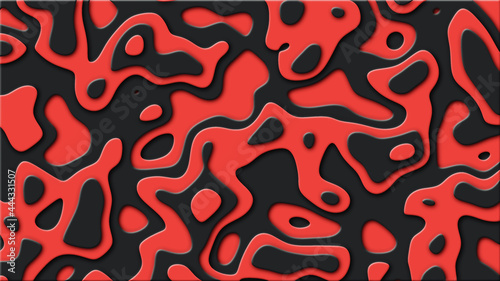 Layered topographic map. Fractal form background.