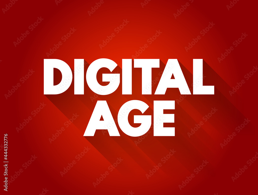 Digital age text quote, concept background
