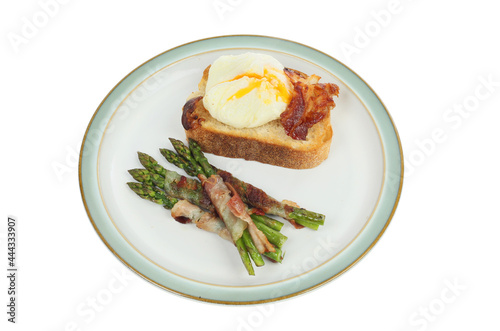 Pancetta asparagus and egg