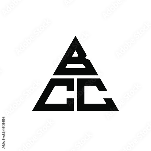 BCC triangle letter logo design with triangle shape. BCC triangle logo design monogram. BCC triangle vector logo template with red color. BCC triangular logo Simple, Elegant, and Luxurious Logo. BCC  photo
