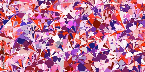 Light Pink  Red vector pattern with polygonal shapes.