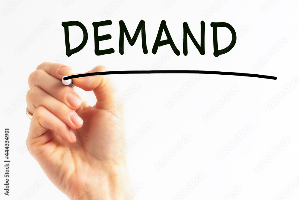 hand writing inscription demand with marker, stock image hand writing inscription demand with marker, stock image