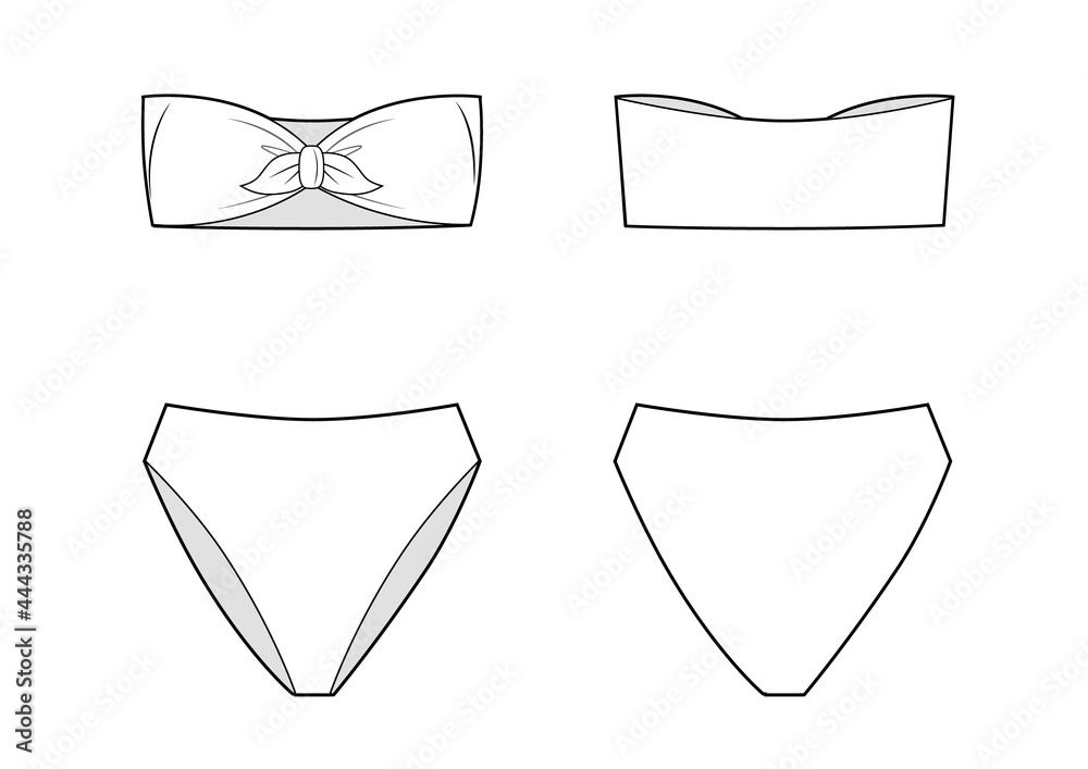 Do tech pack drawing for bikini lingerie and swimming suit by Rupom35 |  Fiverr