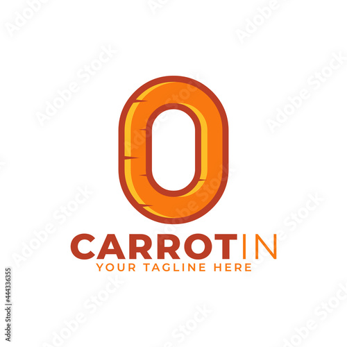 Initial Letter O Carrot Logo Design Vector. Designed for Web Site Design, Logo, App, UI