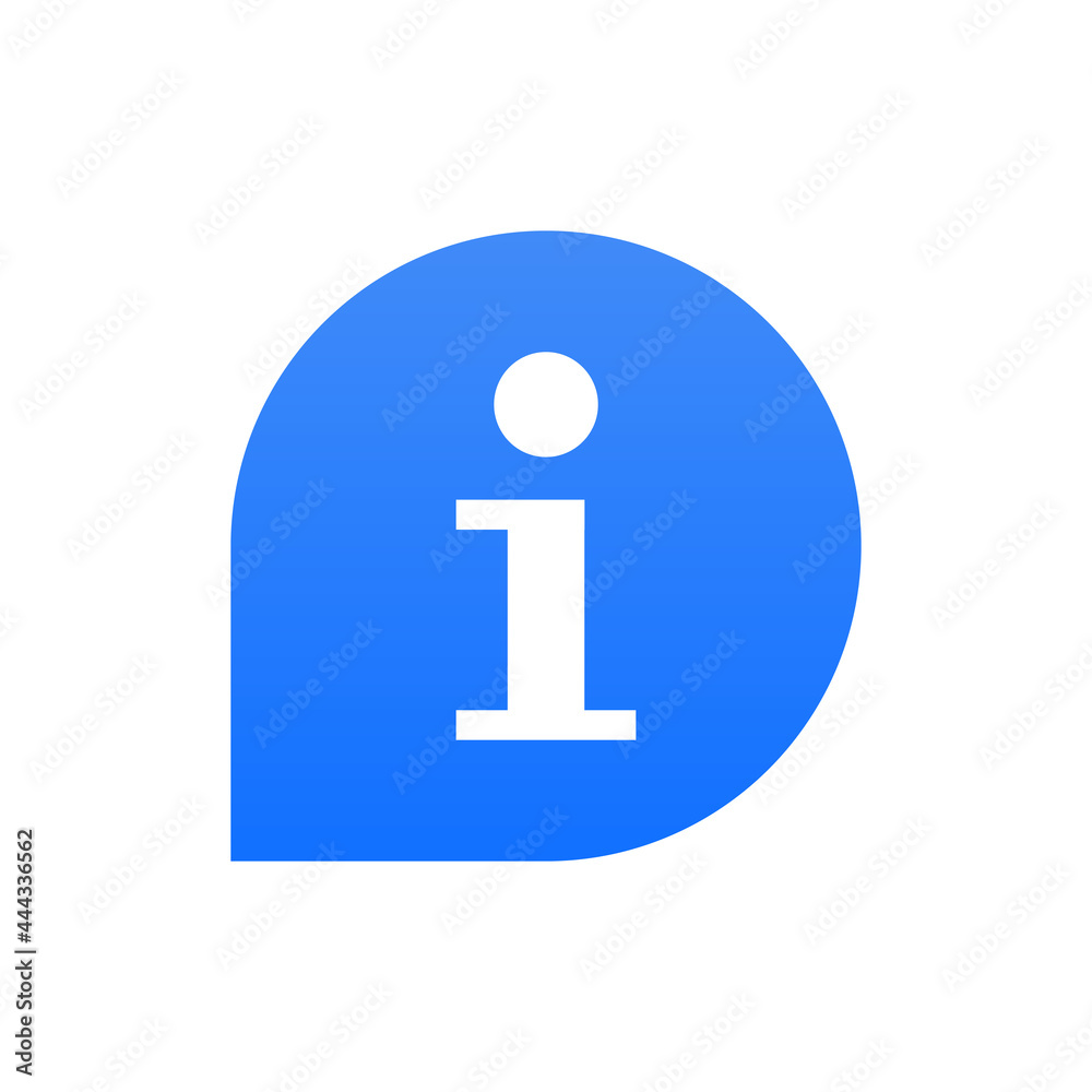 Blue information icon vector. Faq and support icon symbol illustration Blue information icon vector. Faq and support icon symbol illustration