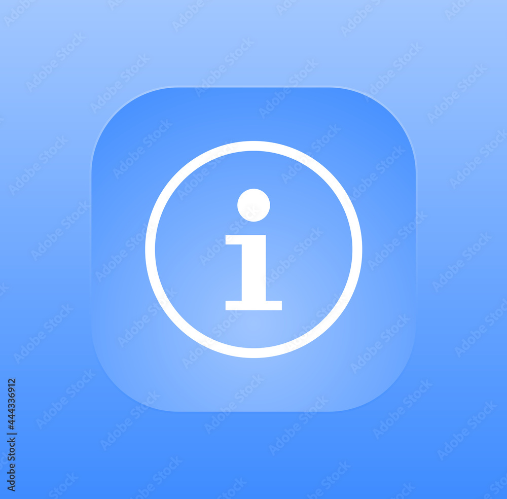Blue information icon vector. Faq and support icon symbol illustration Blue information icon vector. Faq and support icon symbol illustration
