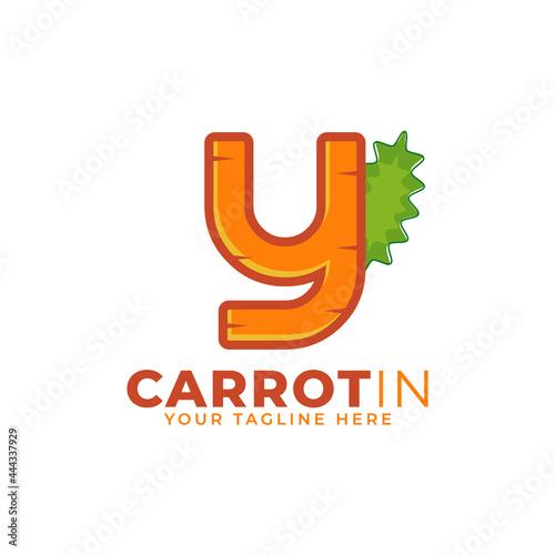 Initial Letter Y Carrot Logo Design Vector. Designed for Web Site Design, Logo, App, UI