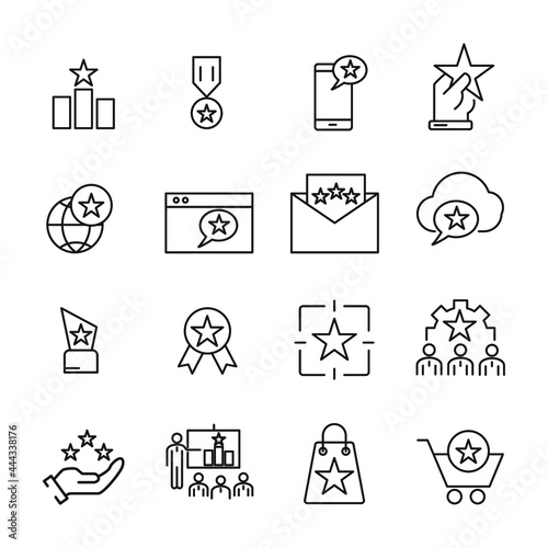 Star Related icon. Star Related set symbol vector elements for infographic web.