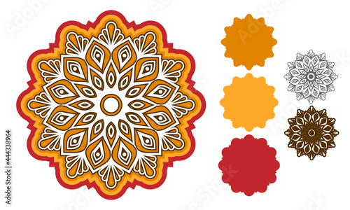 3d Layered Mandala SVG. Mandala Multilayer Cut File, Five layers. Multilayer elements for paper cutting or machine cutting– 3d SVG Flowers