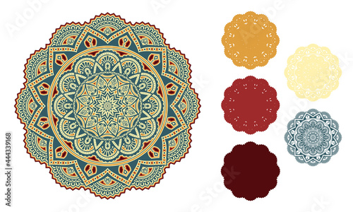 3d Layered Mandala SVG. Mandala Multilayer Cut File, Five layers. Multilayer elements for paper cutting or machine cutting– 3d SVG Flowers photo