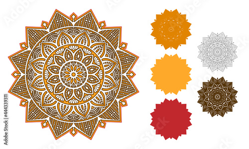 3d Layered Mandala SVG. Mandala Multilayer Cut File, Five layers. Multilayer elements for paper cutting or machine cutting– 3d SVG Flowers
