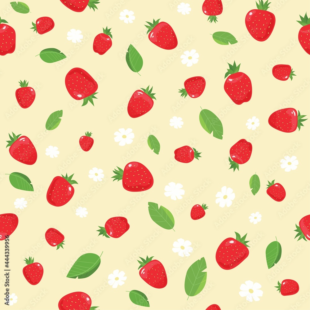 Strawberry patterns, Red strawberries isolated on a white background. Strawberry background. Vector illustration. Strawberry patterns, Red strawberries isolated on a white background. Strawberry background. Vector illustration.