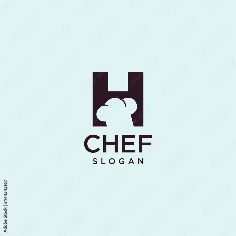 Letter H Chef Logo , Initial Restaurant Cook Vector Design art Letter H Chef Logo , Initial Restaurant Cook Vector Design art