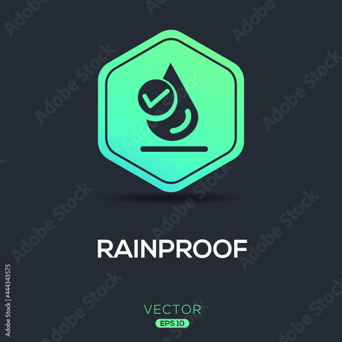 Creative (Rainproof) Icon ,Vector sign.