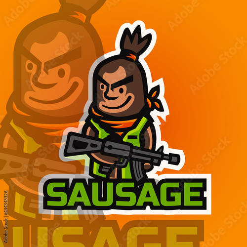 Sausage Man Mascot Logo