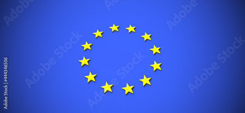 European Union flag background. Modern. 3D illustration.