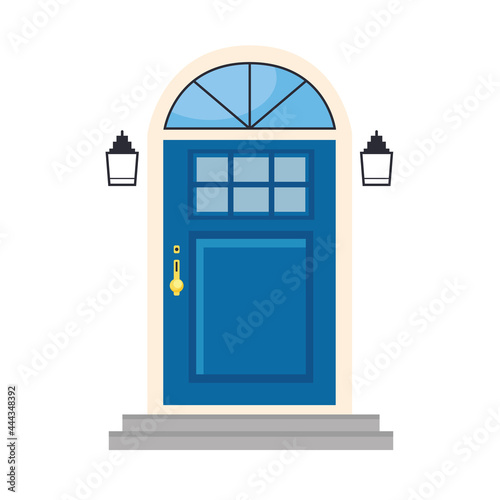 blue front door