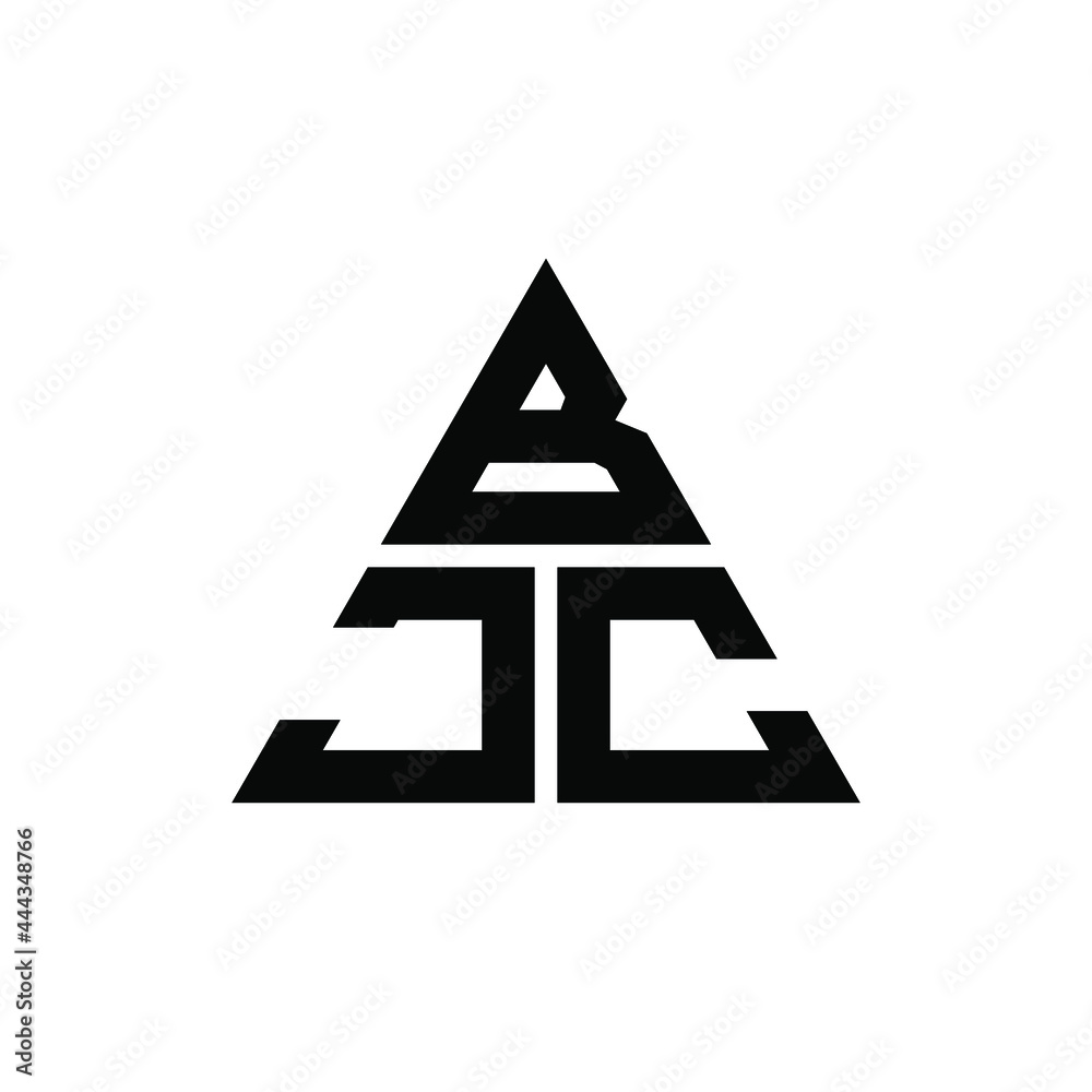 BJC triangle letter logo design with triangle shape. BJC triangle logo ...