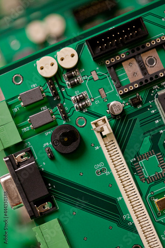 Close up detail circuit boards and micro chips